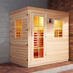 Bilik Sauna Kayu 2 Orang untuk Sauna Inframerah