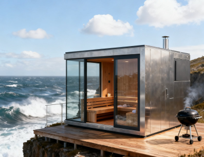 Retreat Tideside: Sauna Luaran Kalis Air Kalis air